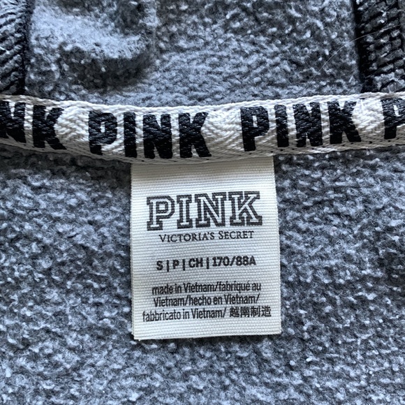 Pink victoria’s secret zipper hoodie (colour grey) - Picture 3 of 4